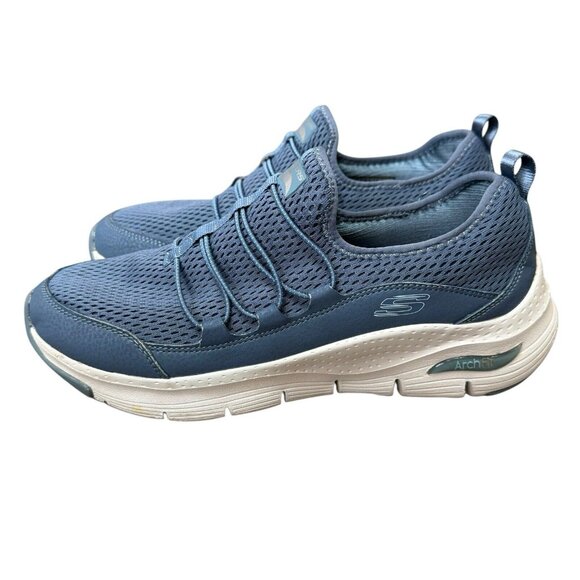 Skechers Womens Arch Fit Lucky Thought 149056 Blue Running Shoes Sneakers Sz 10 - Picture 2 of 9